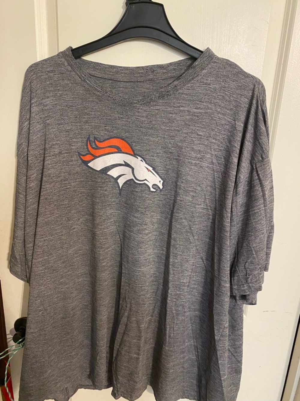 Gray Denver Broncos Logo Tee